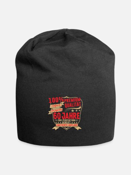 60. Geburtstag 1960 60 Jahre Geschenk Geschenkidee - Jersey-Beanie - Schwarz
