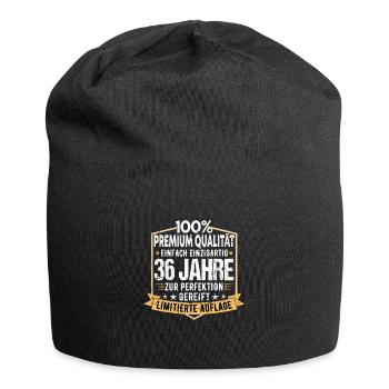 36. Geburtstag 1984 Geschenk 36 Jahre Geschenkidee - Jersey-Beanie - Schwarz - Vorne