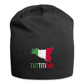FUTTITINNI Sicilia Sicily Italy Italian Regalo Mag - Jersey-Beanie - Schwarz - Vorne