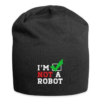 Je ne suis pas un robot sur Internet - Bonnet en jersey - noir - Devant