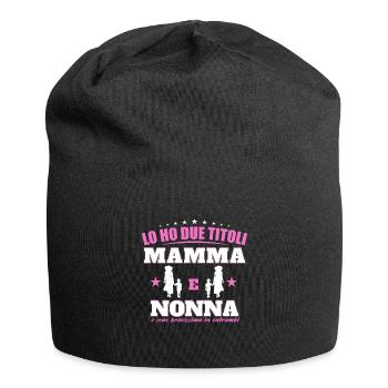 LO HO DUE TITOLI Mamma E Nonna - Jersey-Beanie - Schwarz - Vorne