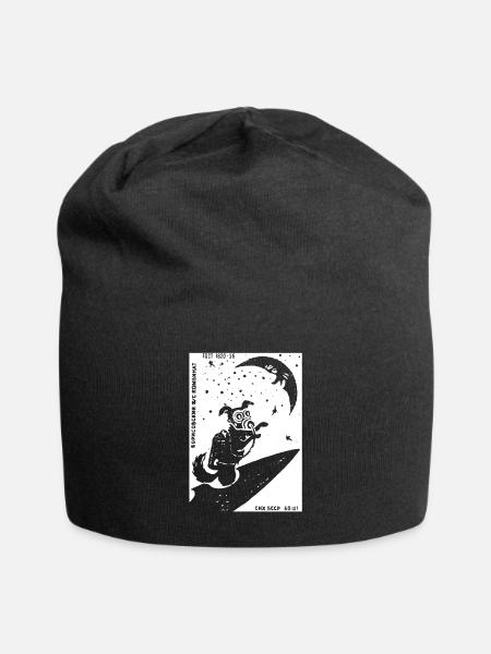 Laika URSS URSS Chien de l’espace cadeau Russie - Bonnet en jersey - noir