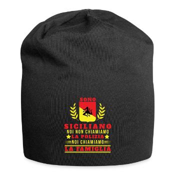 Sono Siciliano Noi Chiamiamo La Familglia Trinacri - Bonnet en jersey - noir - Devant