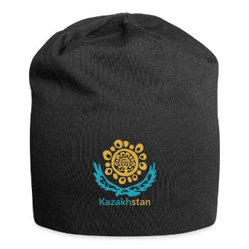 Kazakhstan Gift Republic of Kazakh Kazakh - Jersey Beanie - black - Front