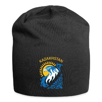 Kazakhstan Kazakh Gift Republic of Kazakhs - Jersey Beanie - black - Front