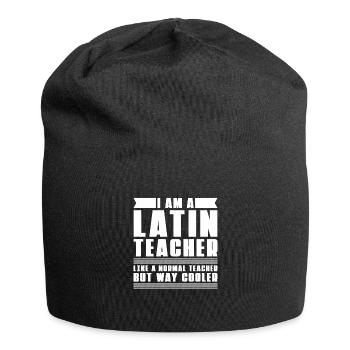 Latein Lehrer - Jersey-Beanie - Schwarz - Vorne