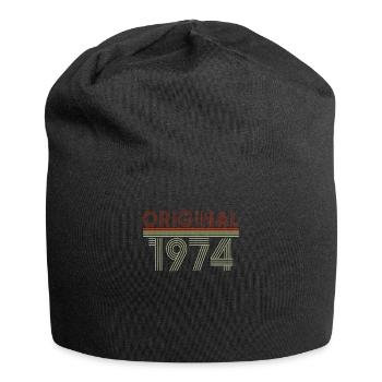 47. Geburtstag Geschenk 1974 - Jersey-Beanie - Schwarz - Vorne
