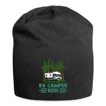 Caravan Motorhome Caravan Camper - Jersey Beanie - black - Front