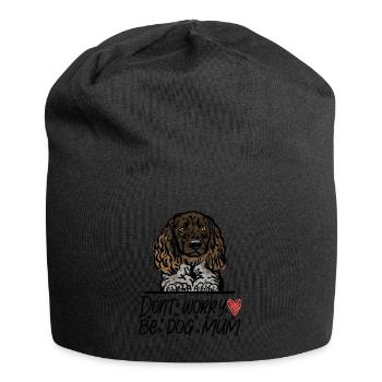 Kleiner Münsterländer - Jersey-Beanie - Schwarz - Vorne