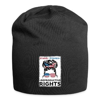 stars stripes reproductive rights pro choice - Jersey Beanie - black - Front