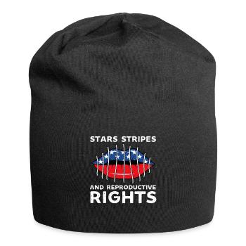 stars stripes reproductive rights pro choice - Jersey Beanie - black - Front