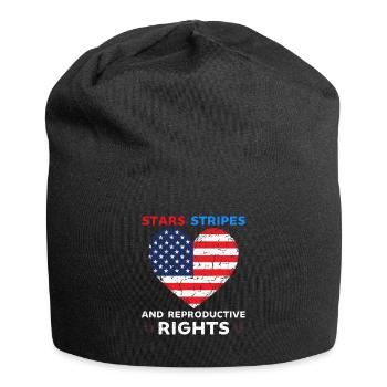 stars stripes reproductive rights pro choice - Jersey Beanie - black - Front