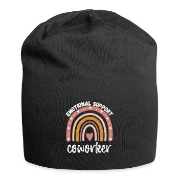 Emotional support coworker - Retro co worker gift - Jersey Beanie - black - Front