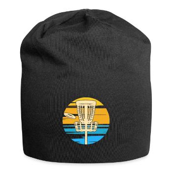 Disc Golf Coucher de soleil - Bonnet en jersey - noir - Devant