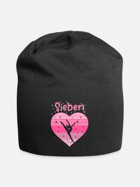 Turnerin Ballett 7. Geburtstag - Jersey-Beanie - Schwarz