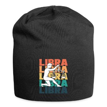 Waage Tierkreis Geburtstag - Jersey-Beanie - Schwarz - Vorne