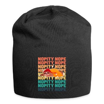 Sloth Nopity Nope - Jersey Beanie - black - Front
