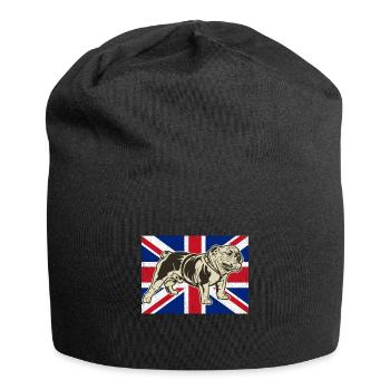 English Bulldog Union Jack Flag - Jersey Beanie - black - Front