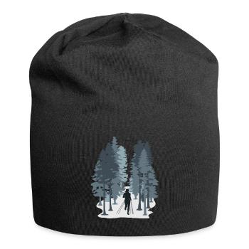 Running, Runner, Woman in Trail Running - Jersey Beanie - black - Front