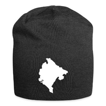 Montenegro map flag - Jersey Beanie - charcoal grey - Front