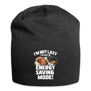 Basset Hound im nicht faul im nur Energie sparen - Jersey-Beanie - Schwarz - Vorne