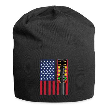 Drag Racing USA Flagge - Jersey-Beanie - Schwarz - Vorne