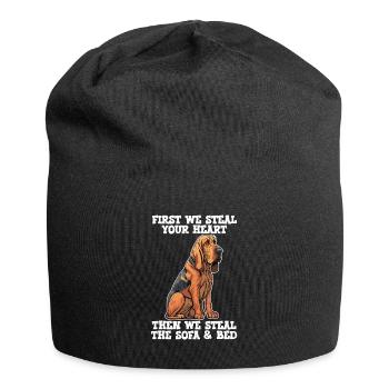 Bloodhound zuerst stehlen wir dein Herz - Jersey-Beanie - Schwarz - Vorne