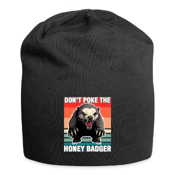 Honey Badger Dont Poke The Honey Badger - Jersey Beanie - black - Front