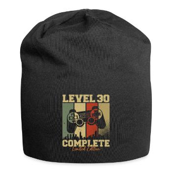 Level 30 Freigeschaltet 30 Geburtstag Geschenk - Jersey-Beanie - Schwarz - Vorne
