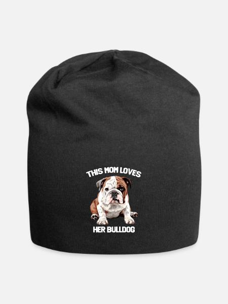 Englische Bulldogge Frauen Diese Mutter liebt Ihre Bulldogge - Jersey-Beanie - Schwarz