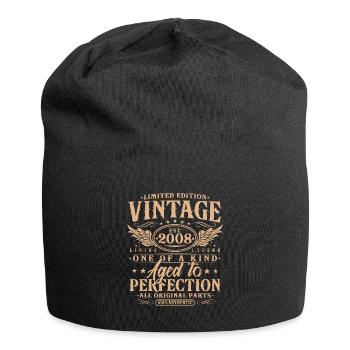 Vintage, 2008, Vintage, Anniversaire, Cadeau Rétro - Bonnet en jersey - noir - Devant