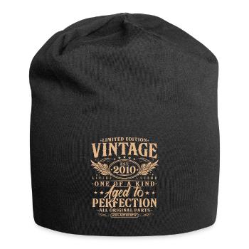 Vintage 2010 Vintage Anniversaire Cadeau Rétro - Bonnet en jersey - noir - Devant