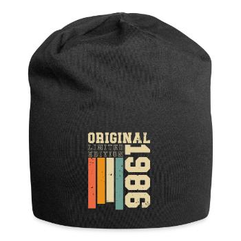 Vintage 1986 Né Vintage Rétro Anniversaire - Bonnet en jersey - noir - Devant
