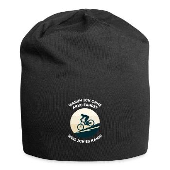 Pourquoi est-ce que je roule sans batterie ? VTT & montagne - Bonnet en jersey - noir - Devant