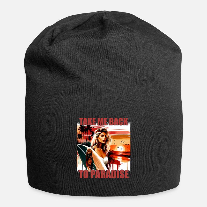 Surfen Wakeboard Hobby schöner Spruch Surfer - Jersey-Beanie - Schwarz
