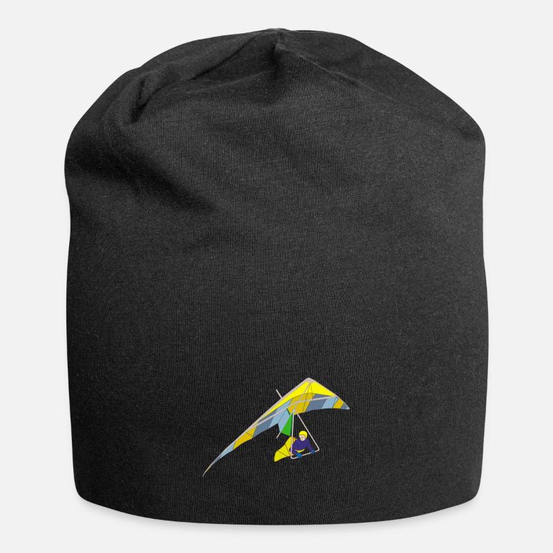 Kite flying, Hang Gliding - Jersey Beanie - black