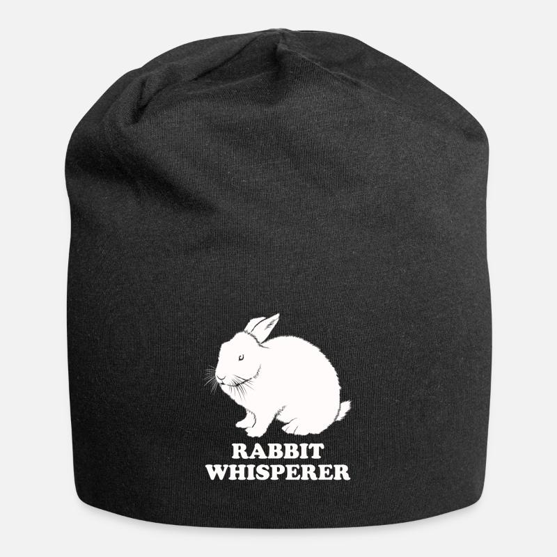 Rabbit Whisperer - Jersey Beanie - black