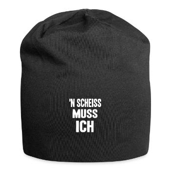 N' SCHEISS MUSS ICH - Jersey-Beanie - Schwarz - Vorne