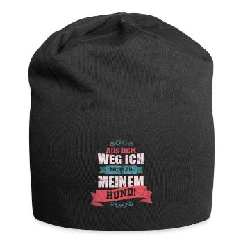 Hund Hundeliebe - Jersey-Beanie - Schwarz - Vorne