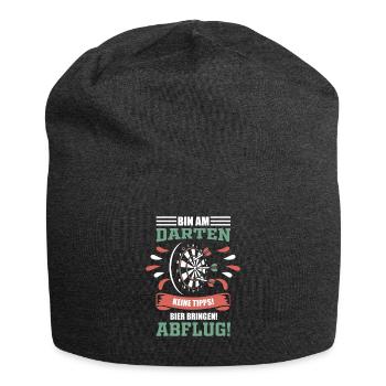 Dart Darts Darten Spruch - Jersey-Beanie - Anthrazit - Vorne