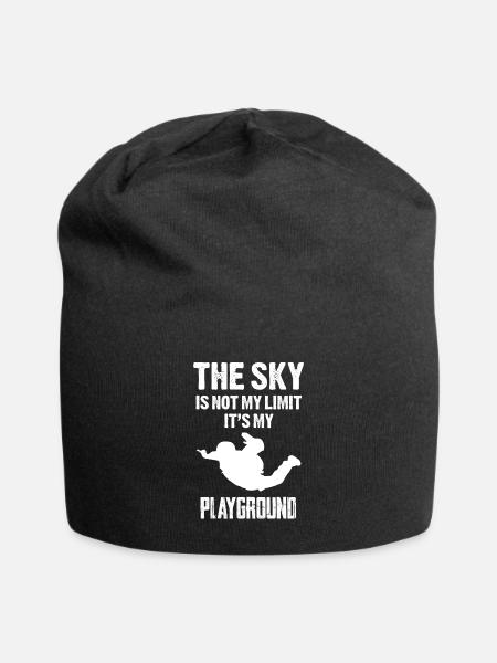 Skydive Fallschirmspringen Geschenkidee - Jersey-Beanie - Schwarz