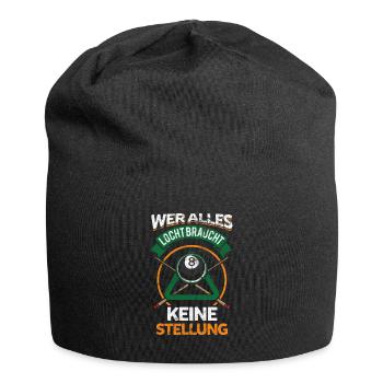 Lustiges Billard Spruch Geschenk - Jersey-Beanie - Schwarz - Vorne