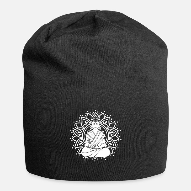 Yoga Yogamatte Geschenk - Jersey-Beanie - Schwarz
