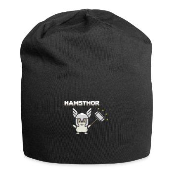 Hamster - Hamsthor lustige Geschenkidee - Jersey-Beanie - Schwarz - Vorne