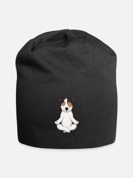 Parson Russell Terrier meditiert - Jersey-Beanie - Schwarz