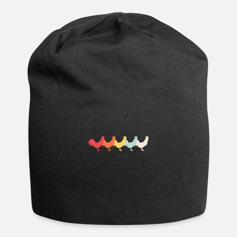 Chicken chickens - Jersey Beanie - black