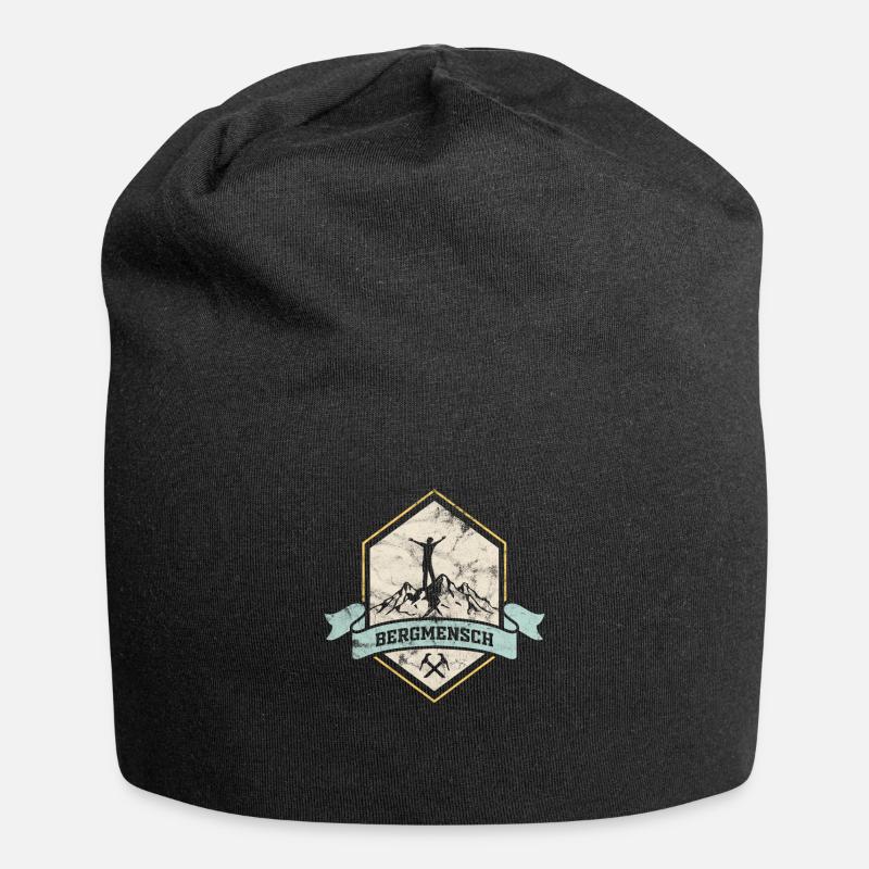 Bergsteigen Klettern Bergmensch - Jersey-Beanie - Schwarz