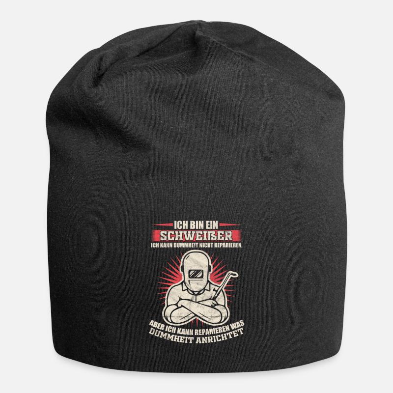 Schweißer Sprüche - Jersey-Beanie - Schwarz