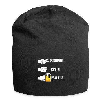 Festival paar Bier - Jersey-Beanie - Schwarz - Vorne