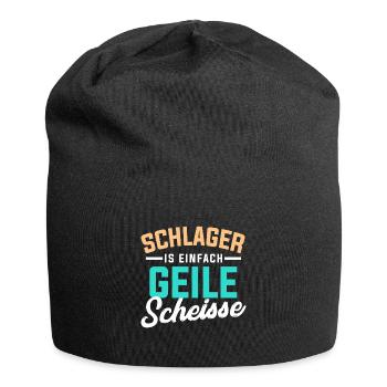Schlager - Jersey-Beanie - Schwarz - Vorne